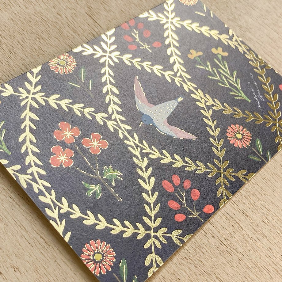 淺野綠 童話（金箔 ）箔押明信片｜日本表現社