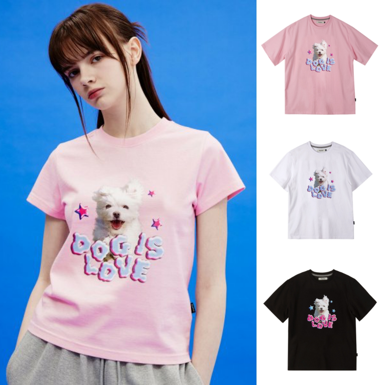 [Waikei] Dog is love GOOREUM half sleeve tshirts (3 colors)