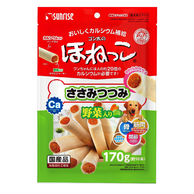 Sunrise｜補鈣脆皮雞肉野菜潔齒卷170G (SUN-1993)