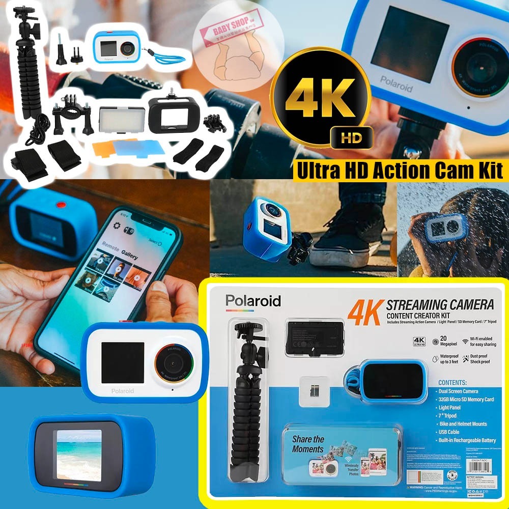 【預購】Polaroid Z21442 4K 雙屏運動相機