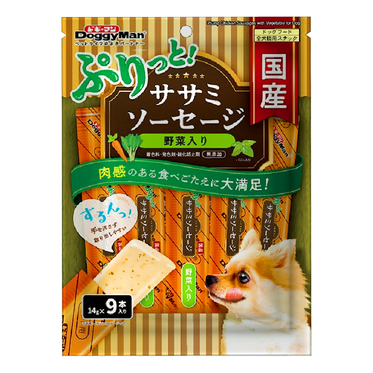 Doggyman｜日製雞肉野菜腸14g×9本入 (DYM-9847)