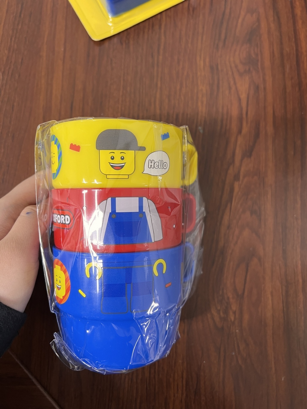 韓國日用品_積木人冷水杯/漱口杯