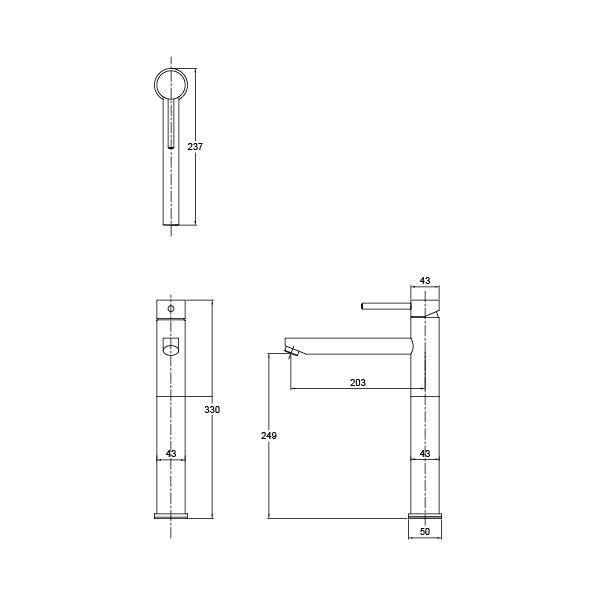 凱撒 龍頭推薦型號 B211CL / BT211CL 無鉛加高單孔面盆龍頭