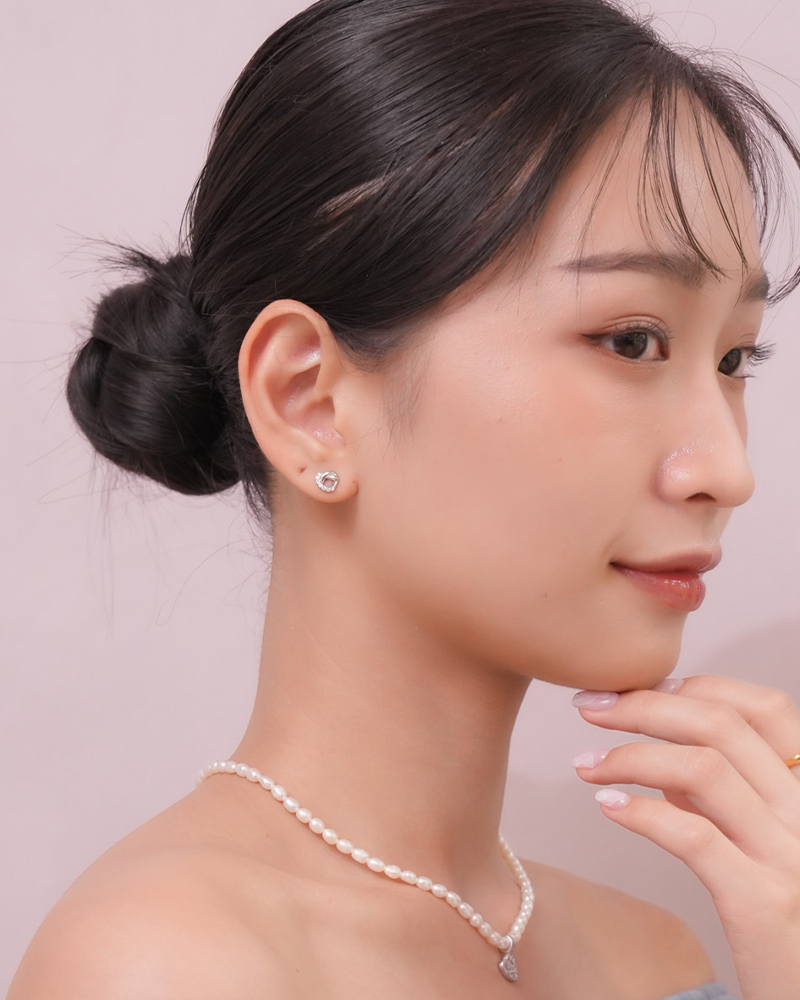 E274  璀璨心光 ｜ 純銀耳環