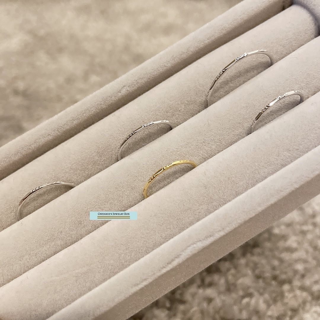 極細Ｋ金戒指 - 圓點款