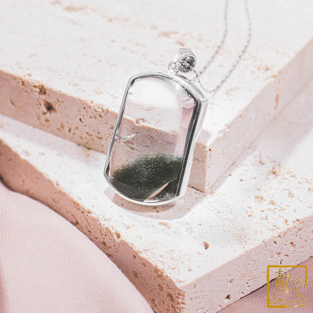 綠幽靈無事牌墜 17.6g 旺事業運