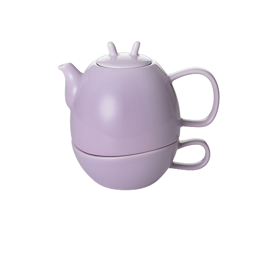 花系列子母壺杯組-紫色 (壺Φ 58 x H 83 mm) 450ml / 杯150ml