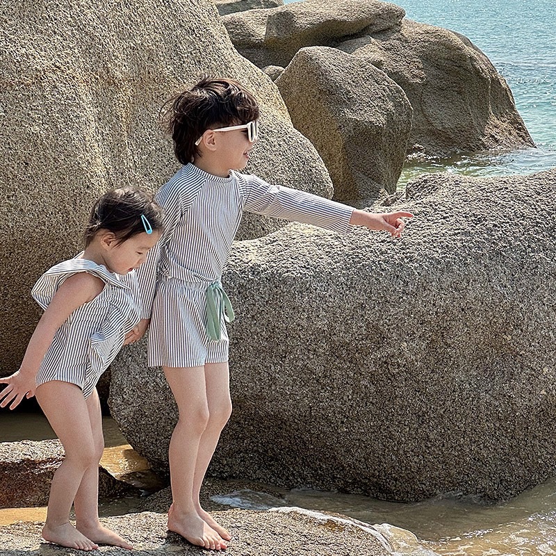兄弟姐妹一起穿系列-條紋泳衣