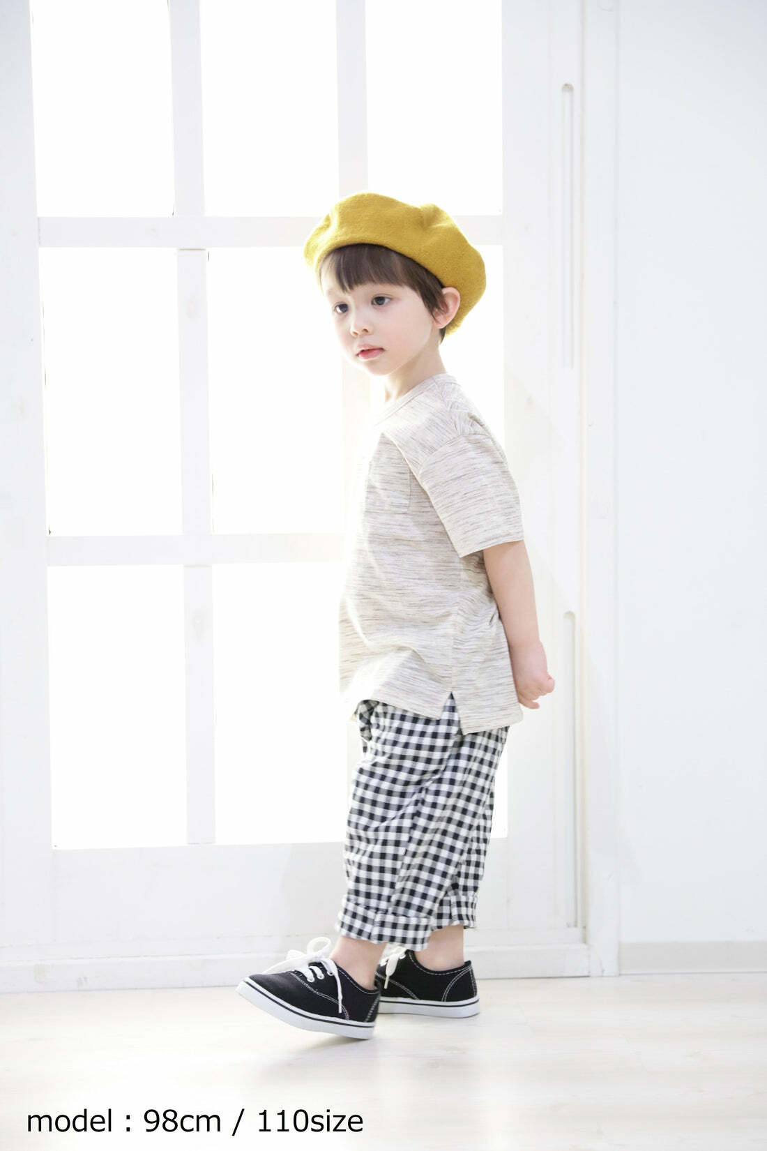 日本Petitmig 深淺橫紋上衣 - Beige