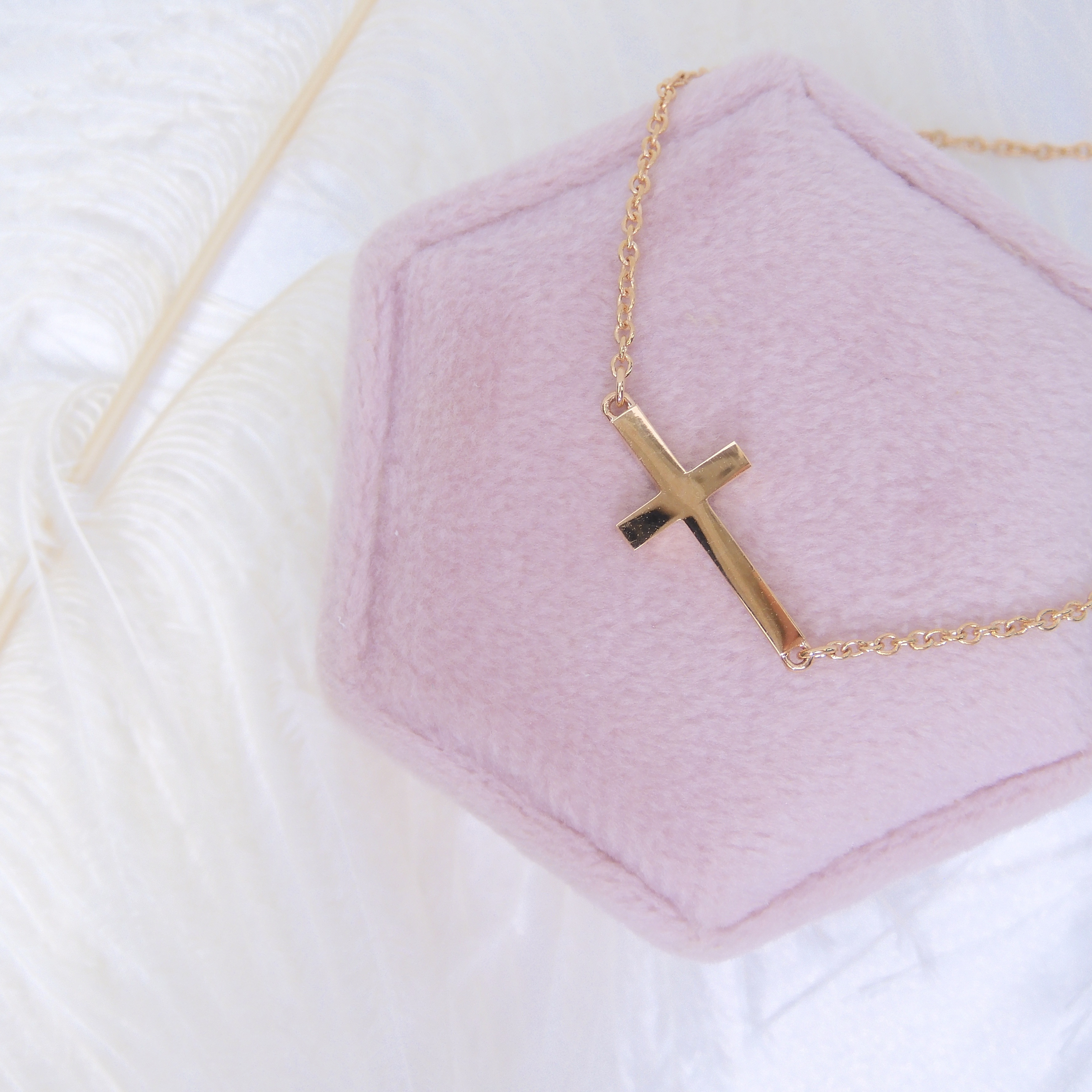 18K金 十字架項鏈