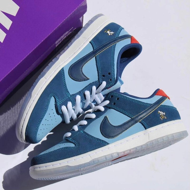Nike SB Dunk Low x Why So Sad 聯名 海軍藍 刺繡鴿子 DX5549-400
