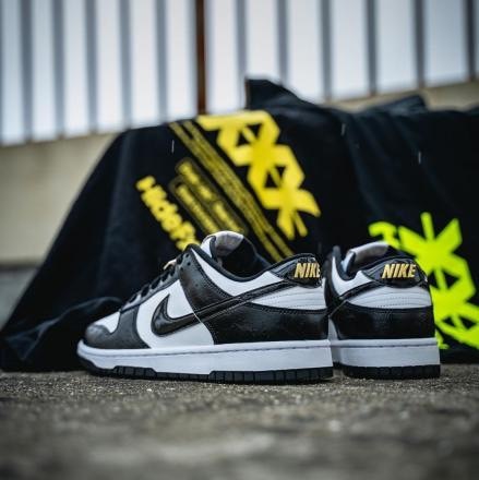 Nike Dunk Low World Champions 金扣漆皮 黑白冠軍熊貓 男鞋 DR9511-100