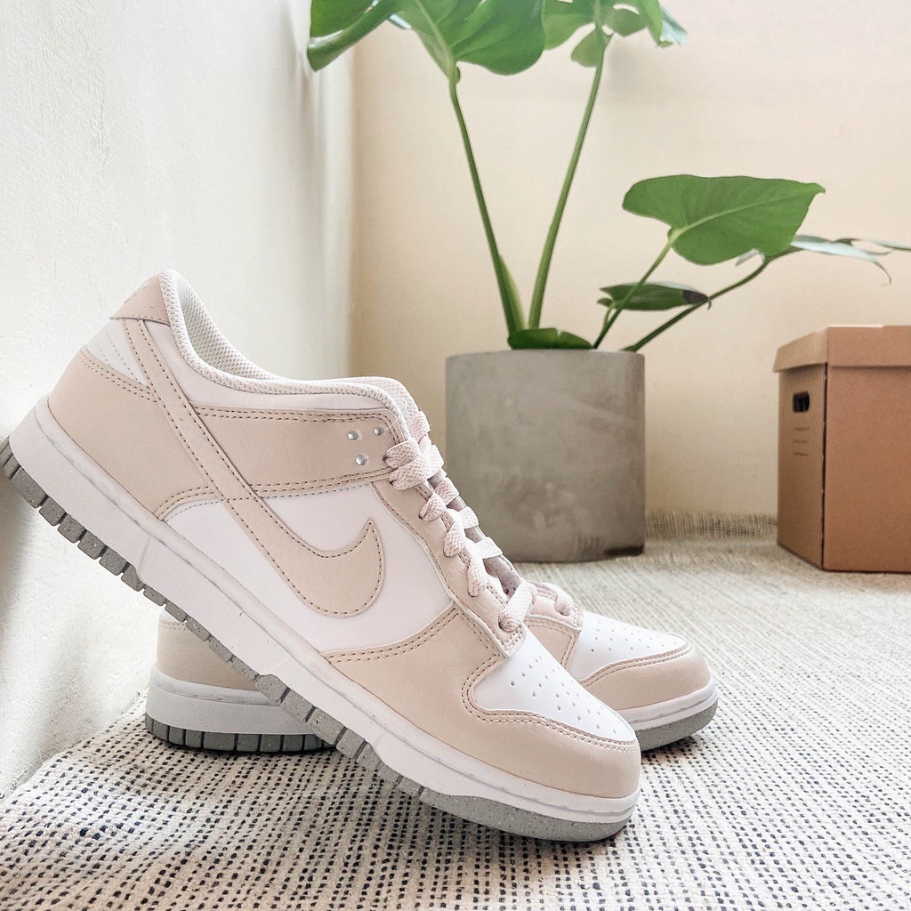 Nike Dunk Low Next Nature 奶油白粉 風車皮革 可回收材料 女鞋 DN1431-100