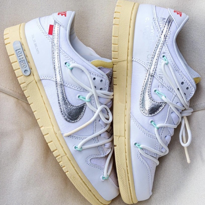 Nike Dunk Low x Off White The50 聯名 白銀 交叉綁帶 DM1602-127
