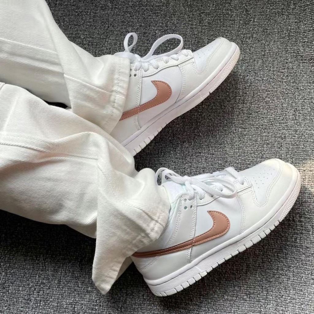 Nike Dunk Low White Pink GS 白粉 乾燥玫瑰 玫瑰金 大童 DH9765-100