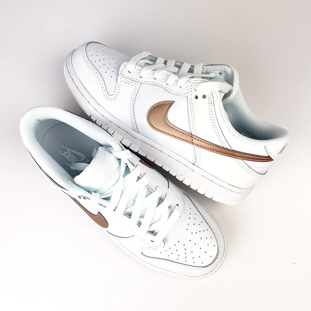 Nike Dunk Low White Pink GS 白粉 乾燥玫瑰 玫瑰金 大童 DH9765-100