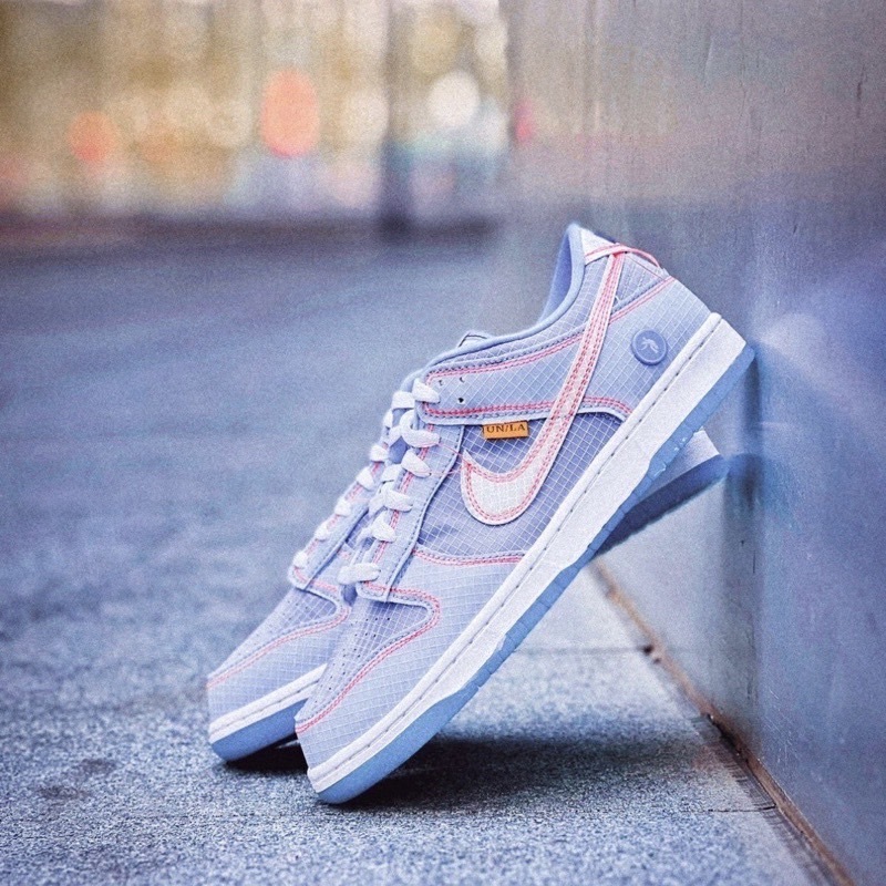 Nike Dunk Low Union Argon 聯名 水晶底 氫氣藍 粉網格 撕撕樂 DJ9649-400