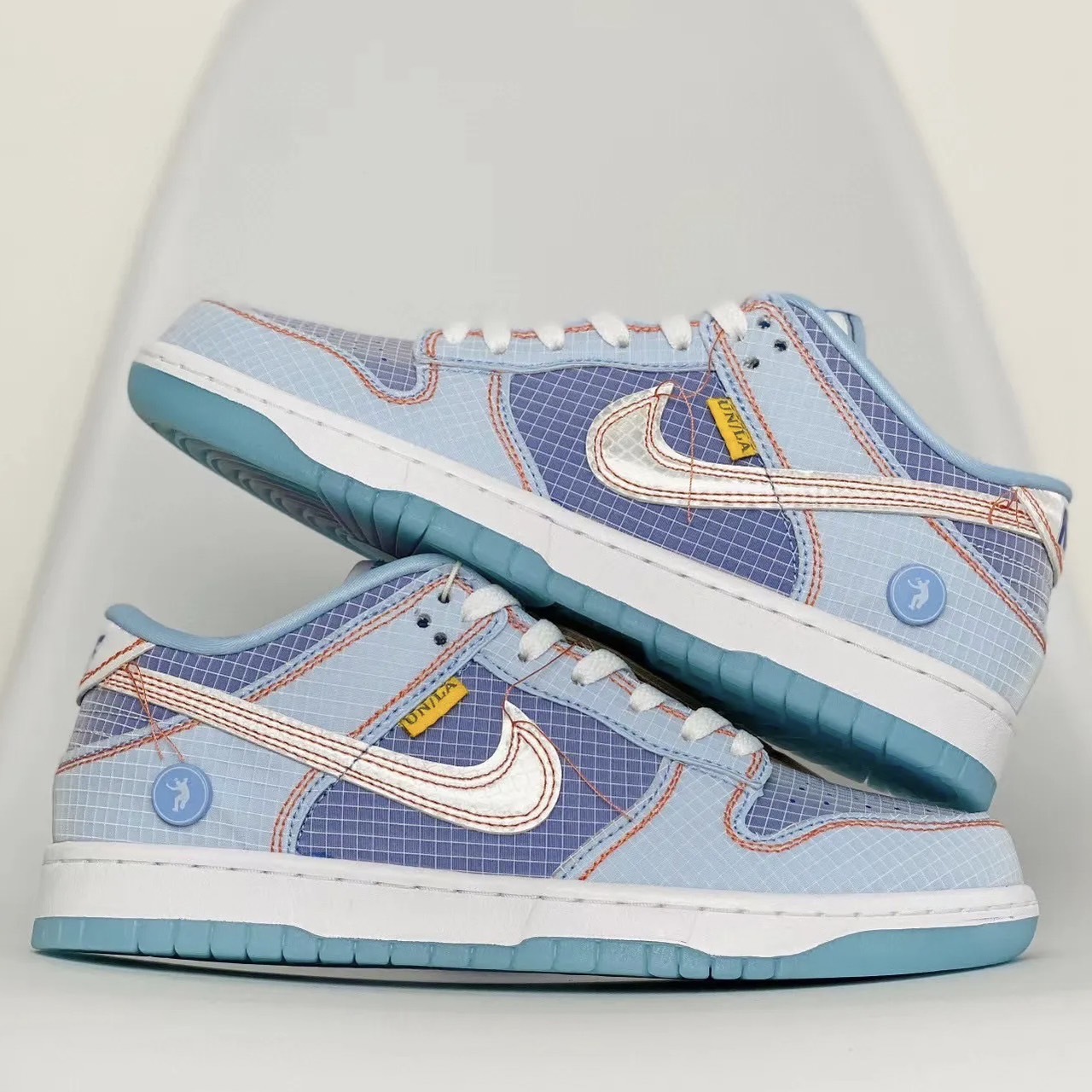 Nike Dunk Low Union Argon 聯名 水晶底 氫氣藍 粉網格 撕撕樂 DJ9649-400