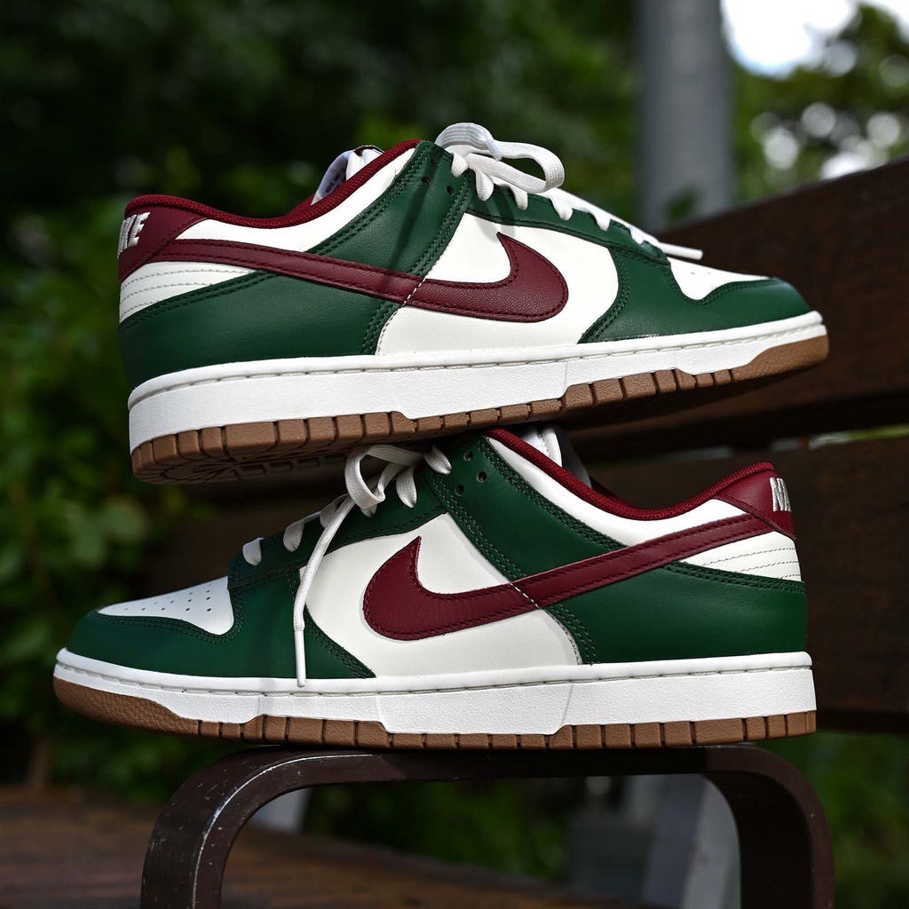 Nike Dunk Low Gorg Green 橄欖綠 峽谷綠 酒紅勾 紅綠白 男鞋 FB7160-161