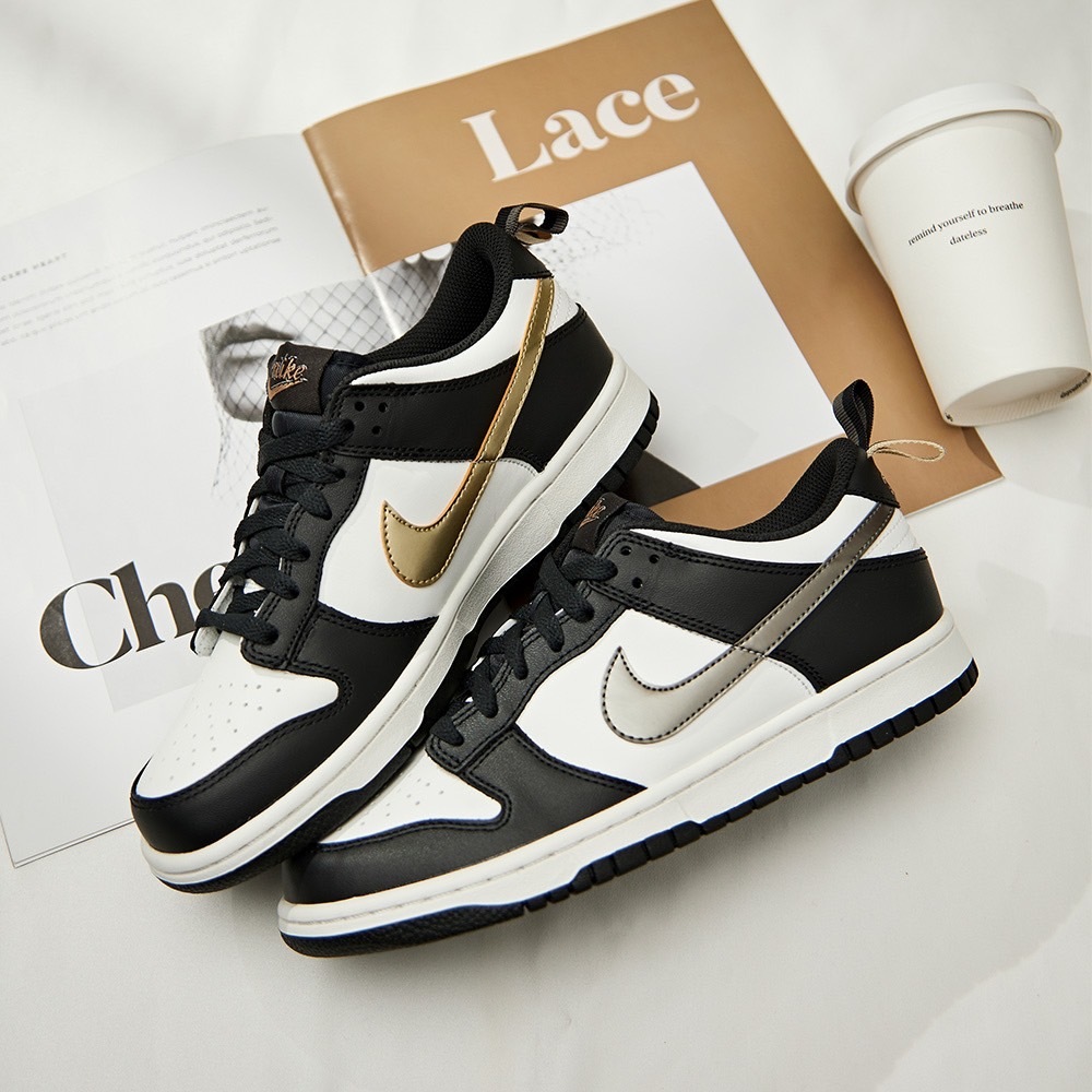 Nike Dunk Low Pull Tab GS 黑白 金銀鴛鴦 陰陽 小熊貓 大童 DH9764-001