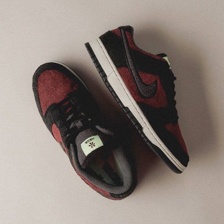 Nike Dunk Low Fleece 毛絨 黑紅 酒紅 女鞋 DQ7579-600