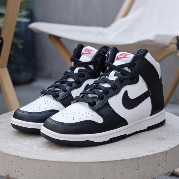 Nike Dunk High Black White 黑白熊貓 紅標 高筒 籃球風 女鞋 DD1869-103