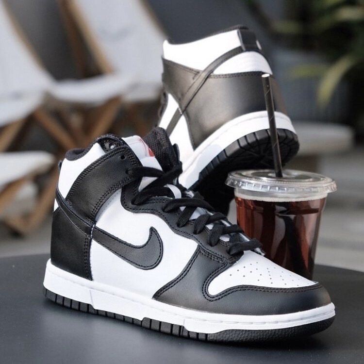 Nike Dunk High Black White 黑白熊貓 紅標 高筒 籃球風 女鞋 DD1869-103