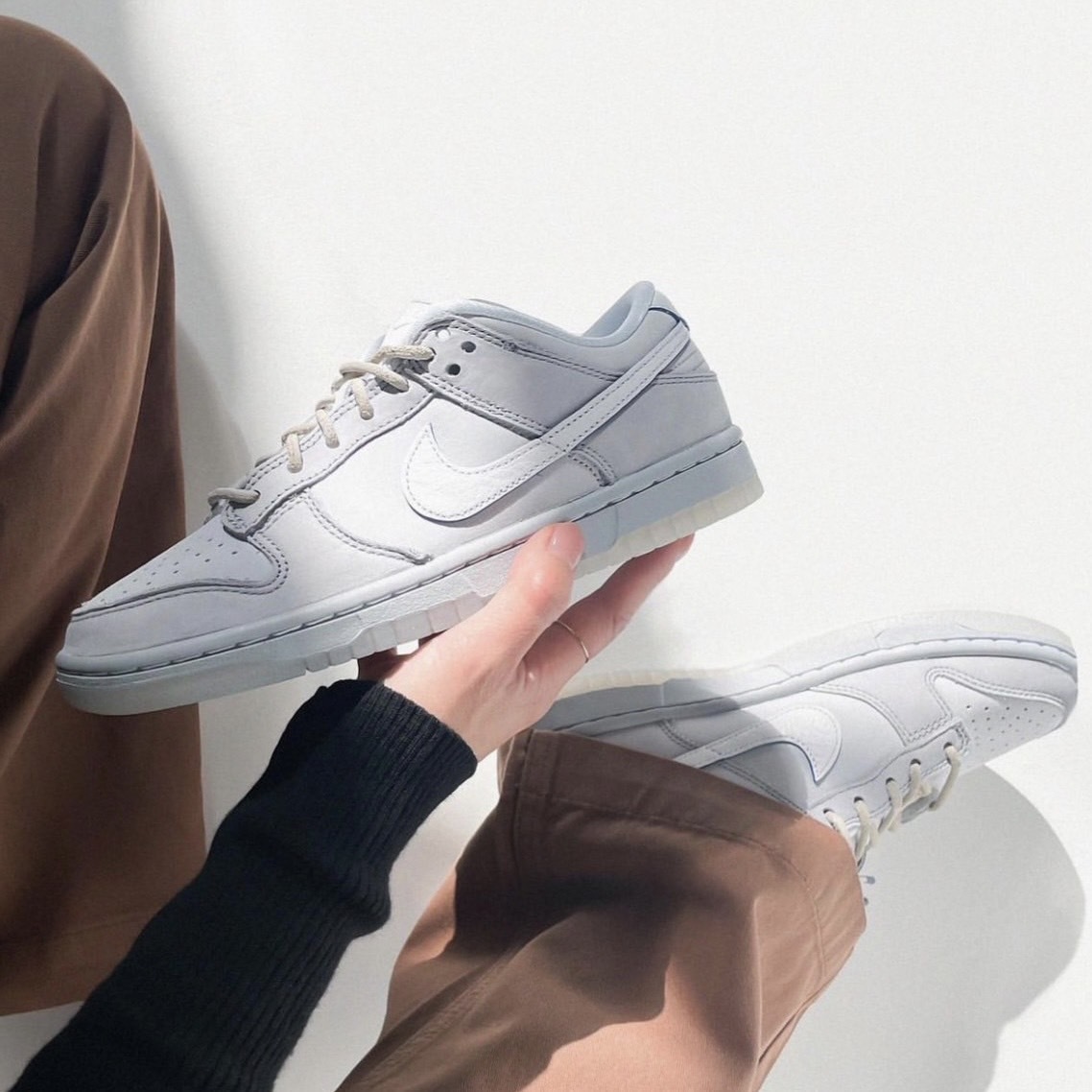 Nike Dunk Wolf "Premium" 灰白 淺灰 皮革 絨面 水晶底 果凍底 DX3722-001