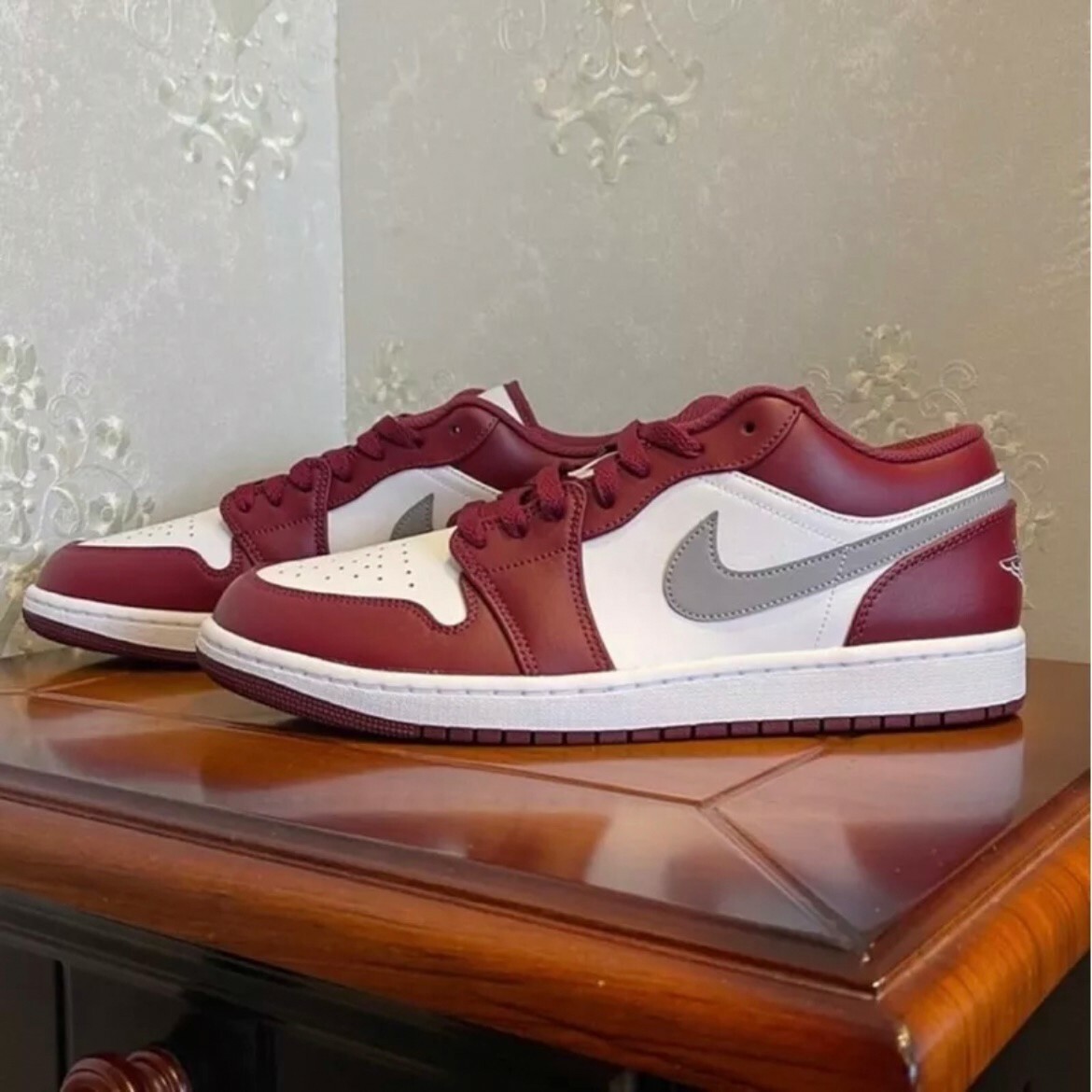 Nike Air Jordan 1 Low "BORDEAUX" 酒紅 紅白 銀勾 男鞋 553558-615