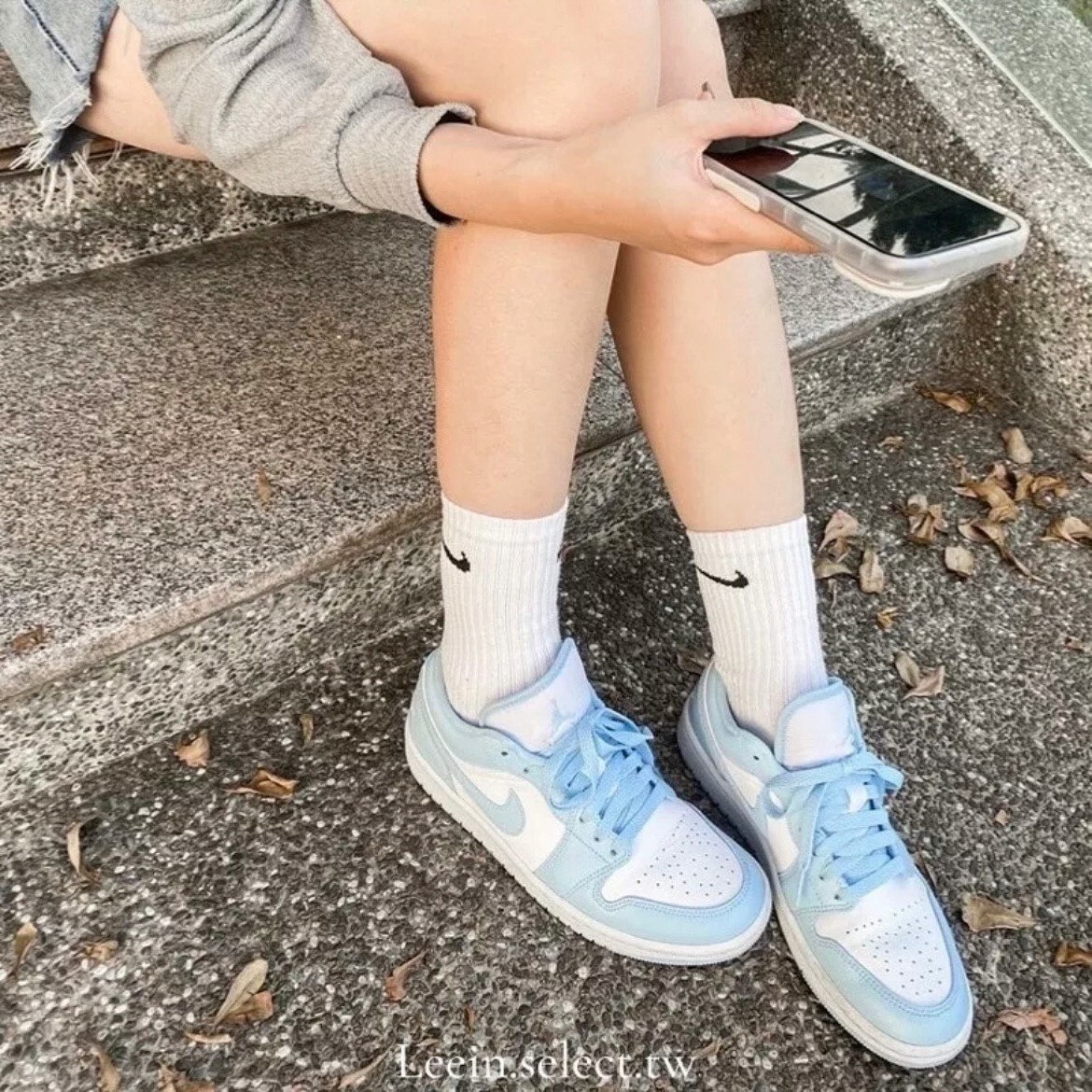 Nike Air Jordan 1 low Aluminum 北卡藍 寶寶藍 白藍 女鞋 DC0774-141