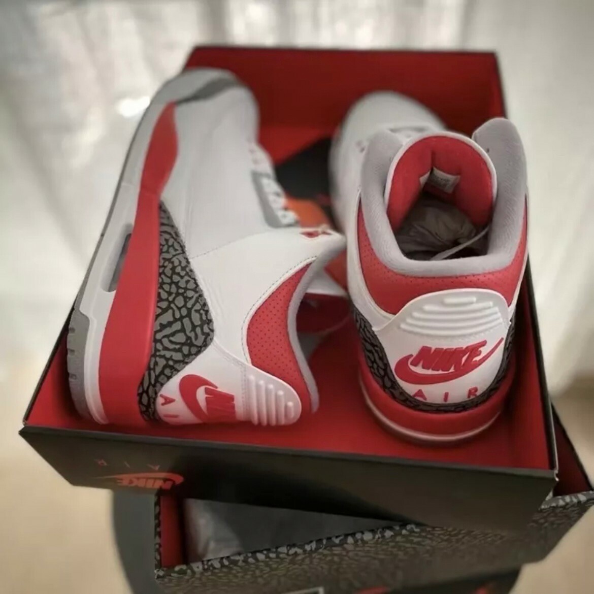 Nike Air Jordan 3 Fire Red 白黑紅 火焰紅白 爆裂紋 2022 DN3707-160