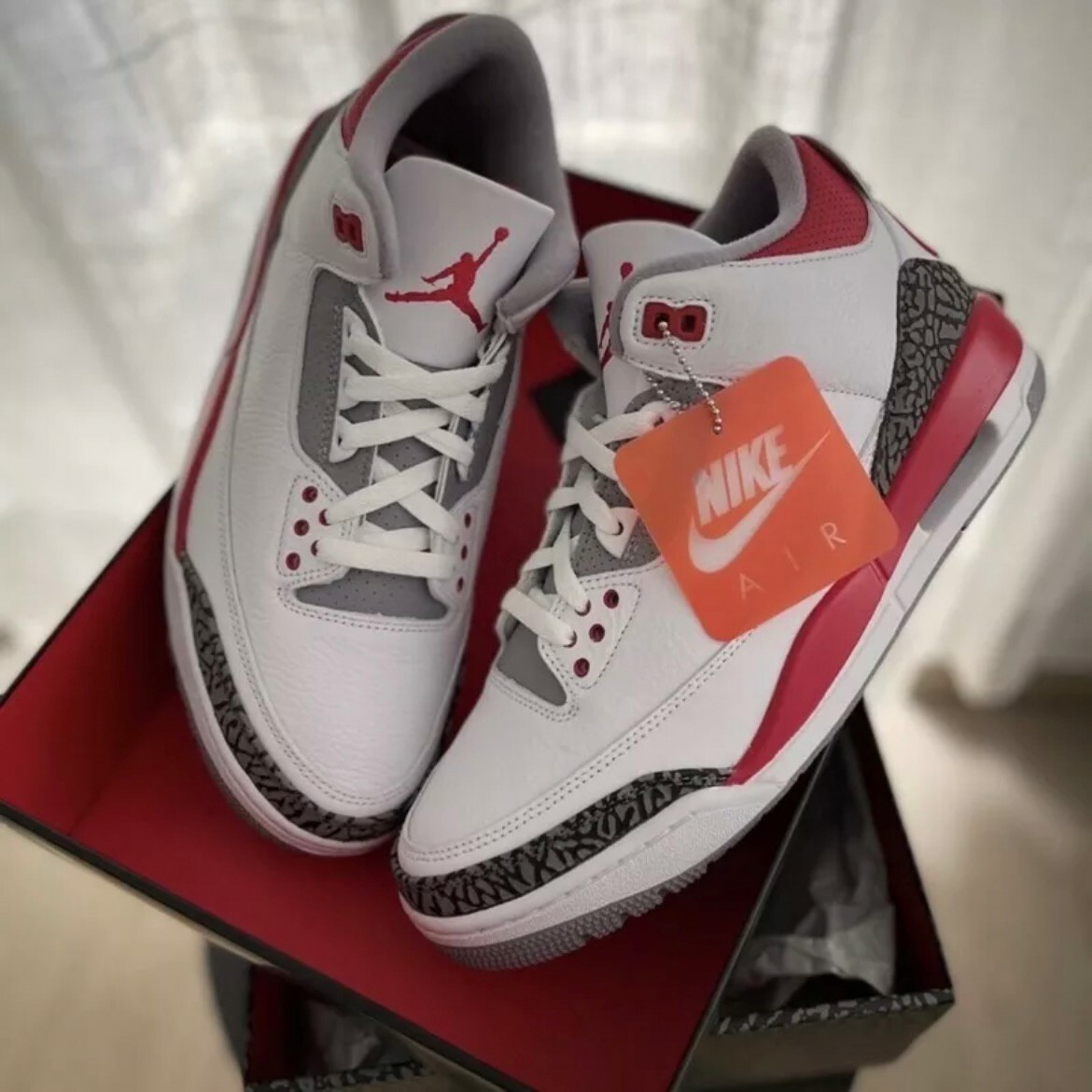 Nike Air Jordan 3 Fire Red 白黑紅 火焰紅白 爆裂紋 2022 DN3707-160