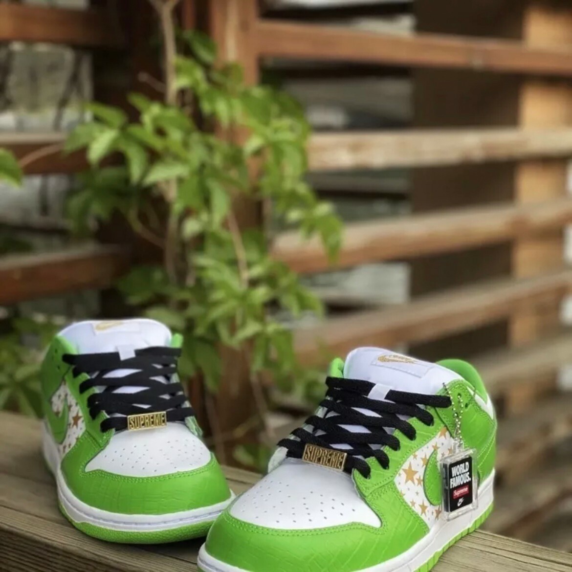 Nike SB Dunk Low x Supreme 聯名 白金綠 白綠 星星 滿天星 DH3228-101