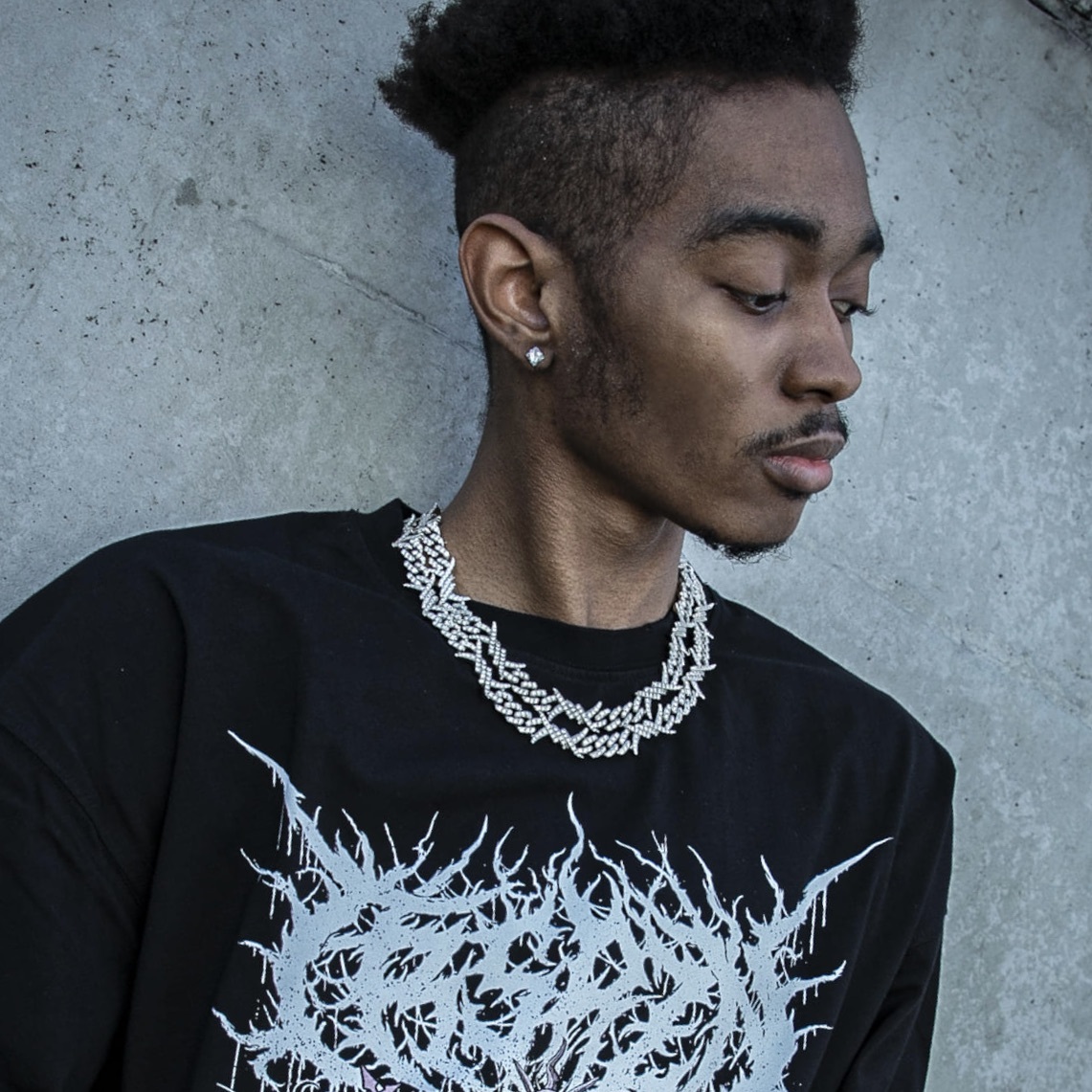 15mm滿鑲荊棘古巴項鍊