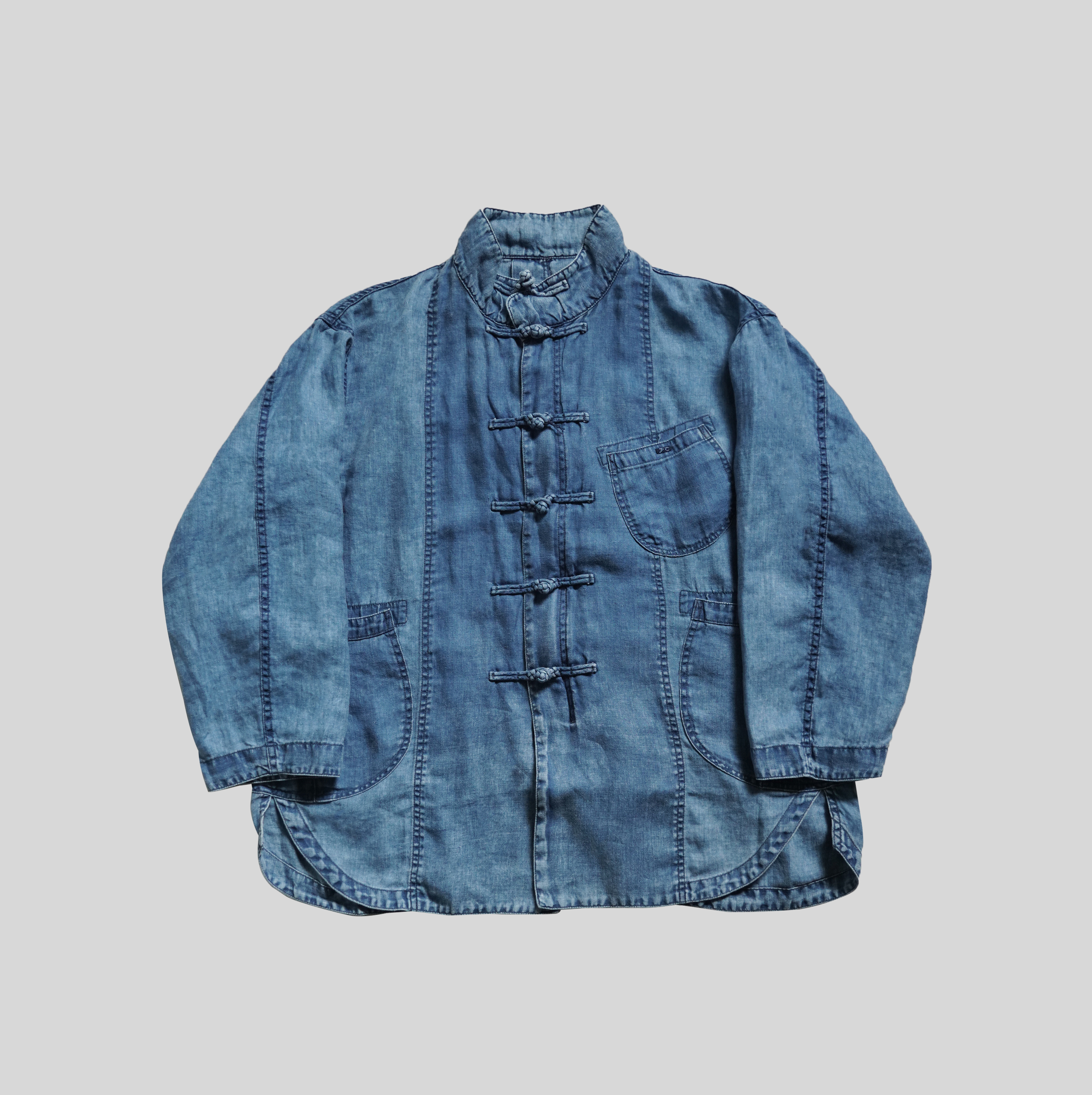 Porter Classic - Indigo Linen Chinese Jacket