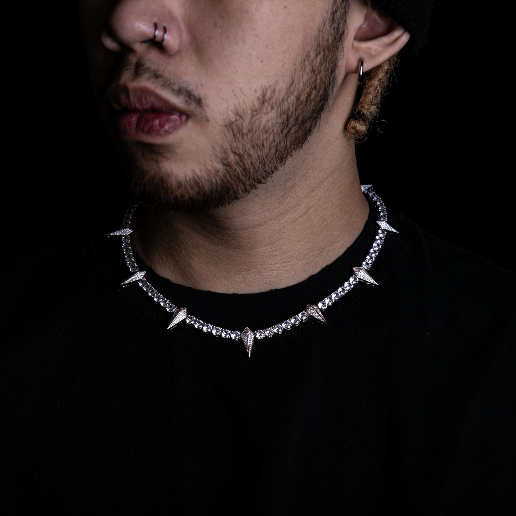 單排鑽豹爪網球項鍊