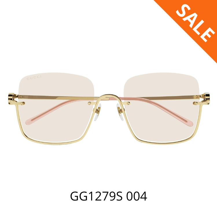 Gucci GG1279S 004太陽眼鏡 - 古馳倪妮同款方型半框金絲墨鏡