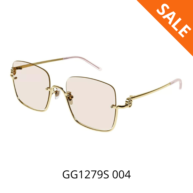 Gucci GG1279S 004太陽眼鏡 - 古馳倪妮同款方型半框金絲墨鏡