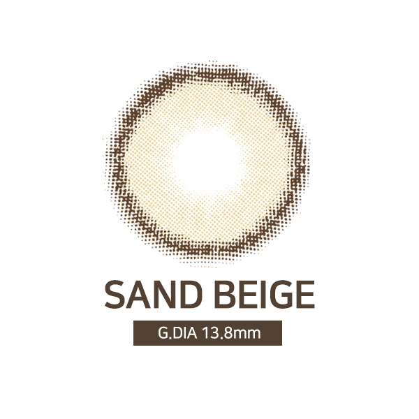 [日拋特薄][防UV] LENSSIS 1 Day SAND Mega BEIGE 日拋彩妝隱形眼鏡｜每盒10片