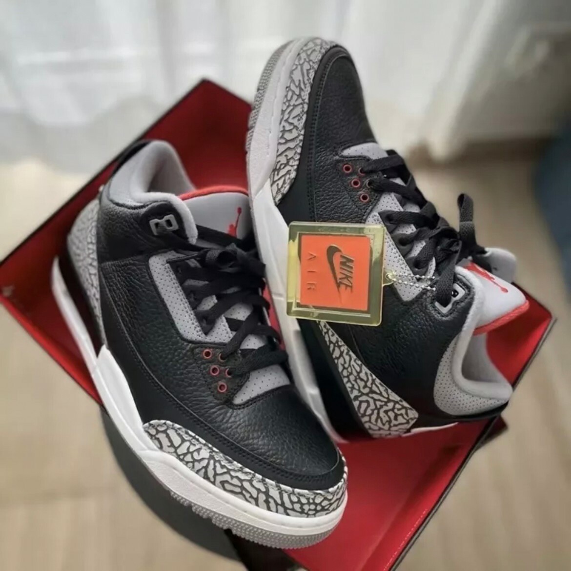 Nike Air Jordan 3 Retro Black Cement 2018黑水泥 854262-001