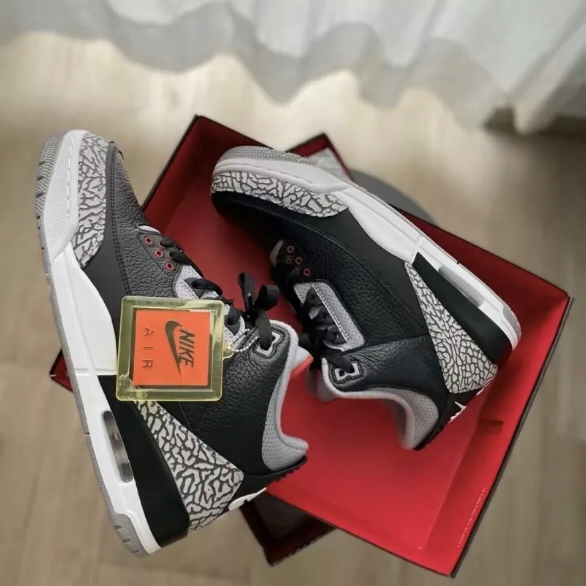 Nike Air Jordan 3 Retro Black Cement 2018黑水泥 854262-001