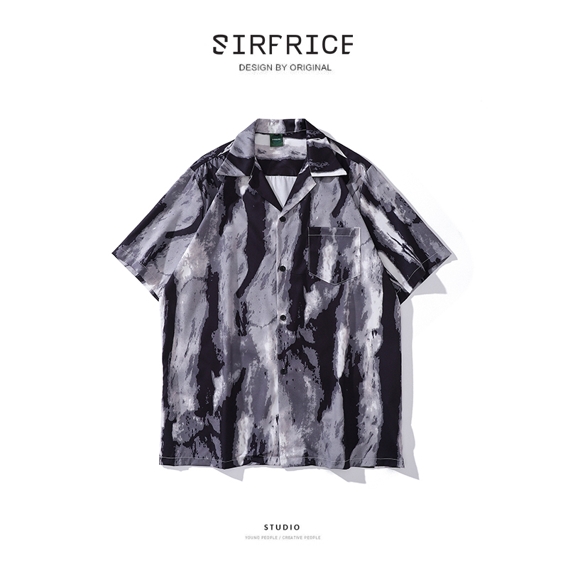 花襯衫 古巴領 行雲水墨