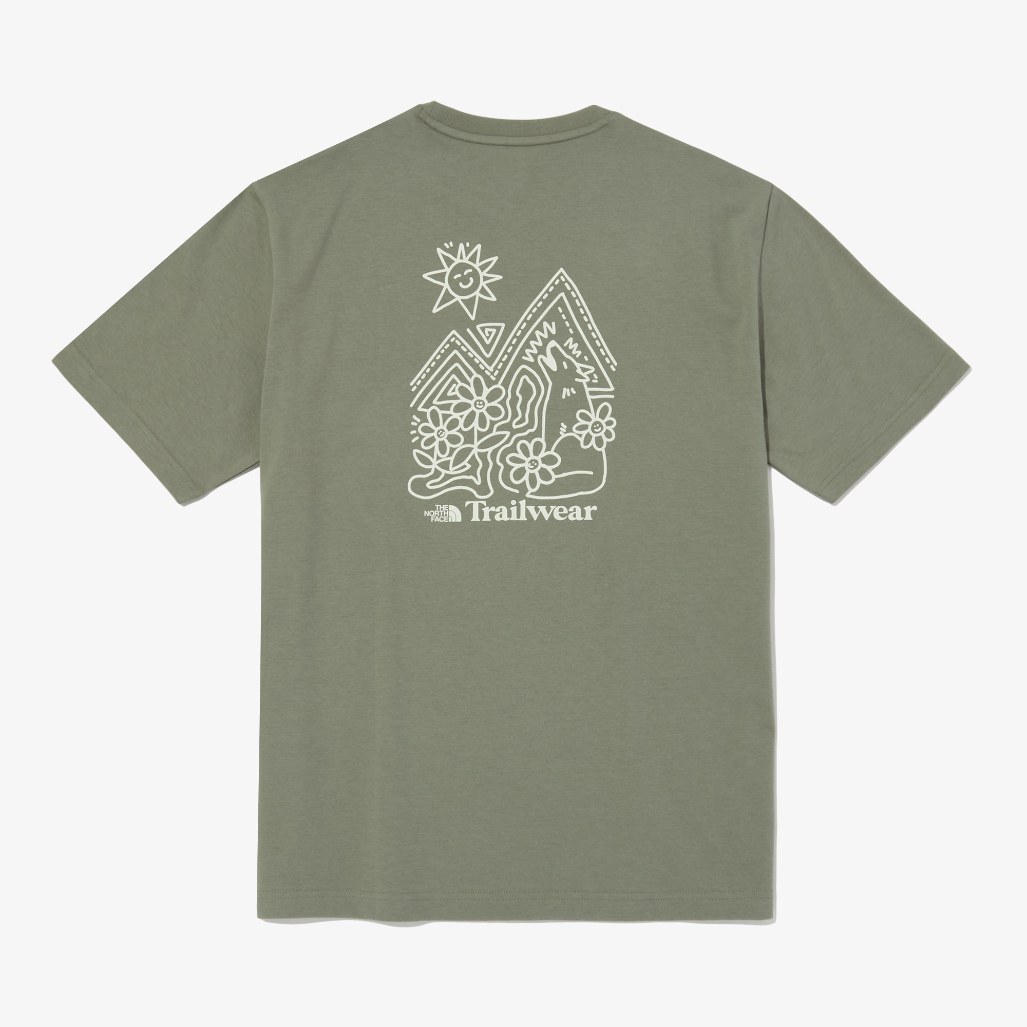 KR The North Face One Earth Tee Light Khaki