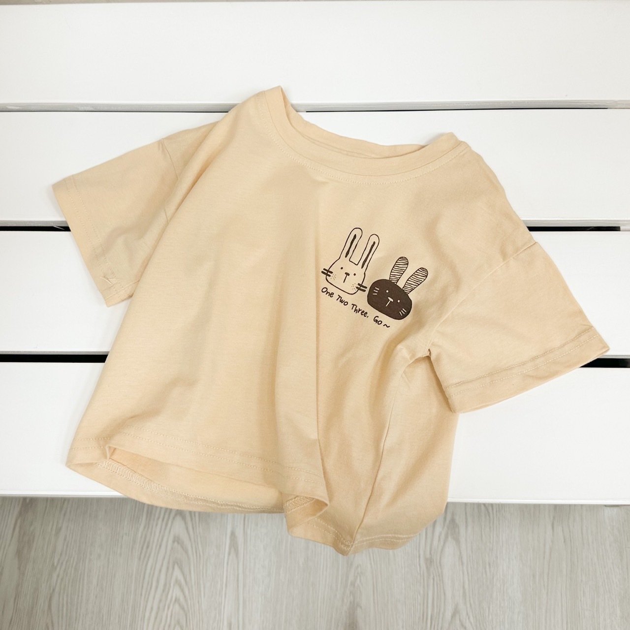 123咖啡兔-兒童夏季短袖上衣(90-140)