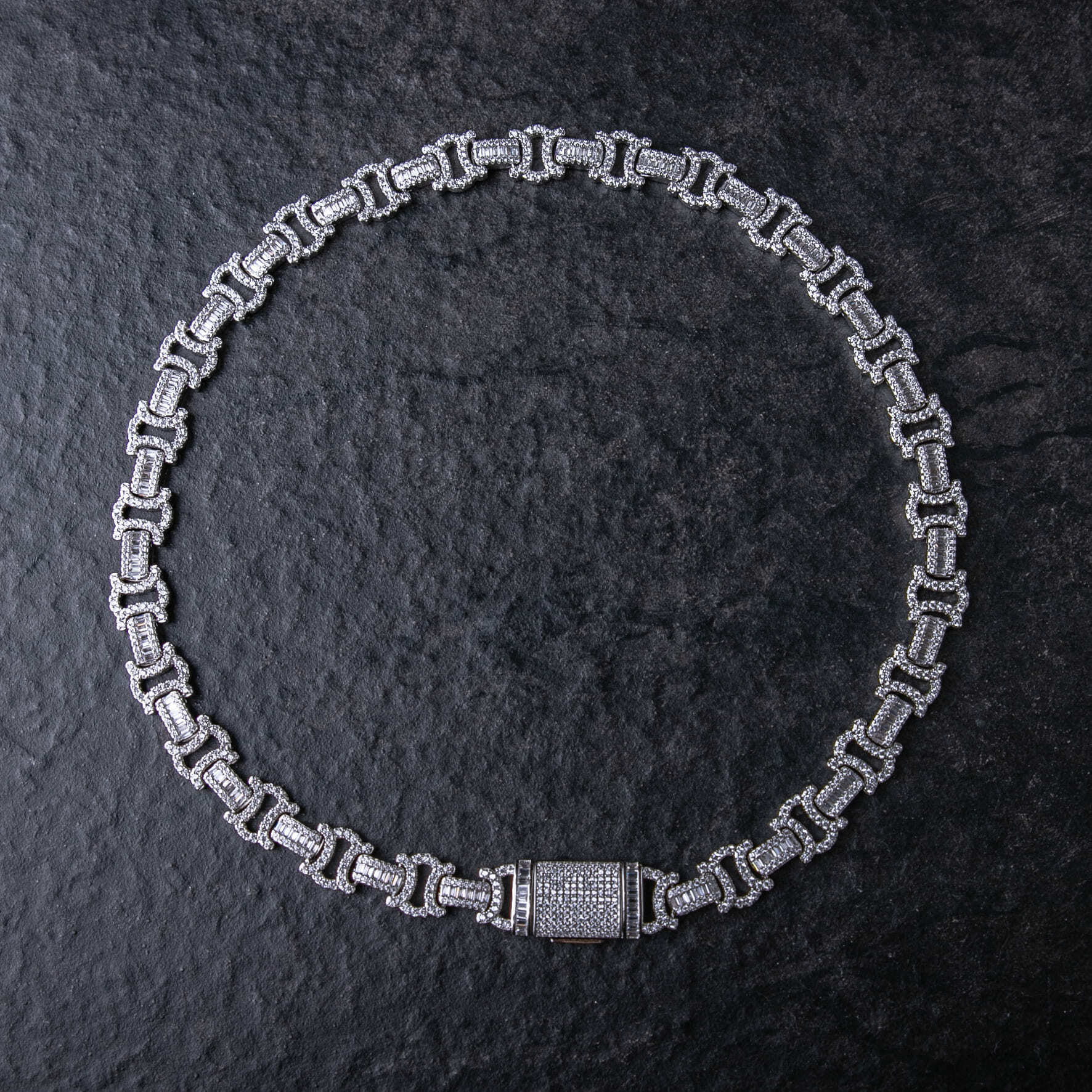 13MM混鑲T方拜占庭項鍊