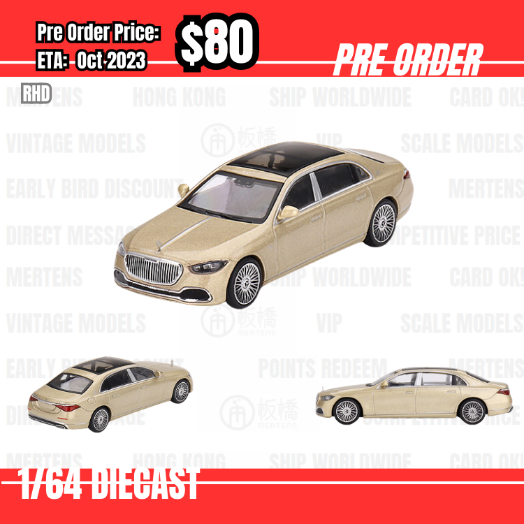 PO-$80 * Mini GT * 1:64 #604 Mercedes-Maybach S680 Champagne Metallic RHD [04/07]