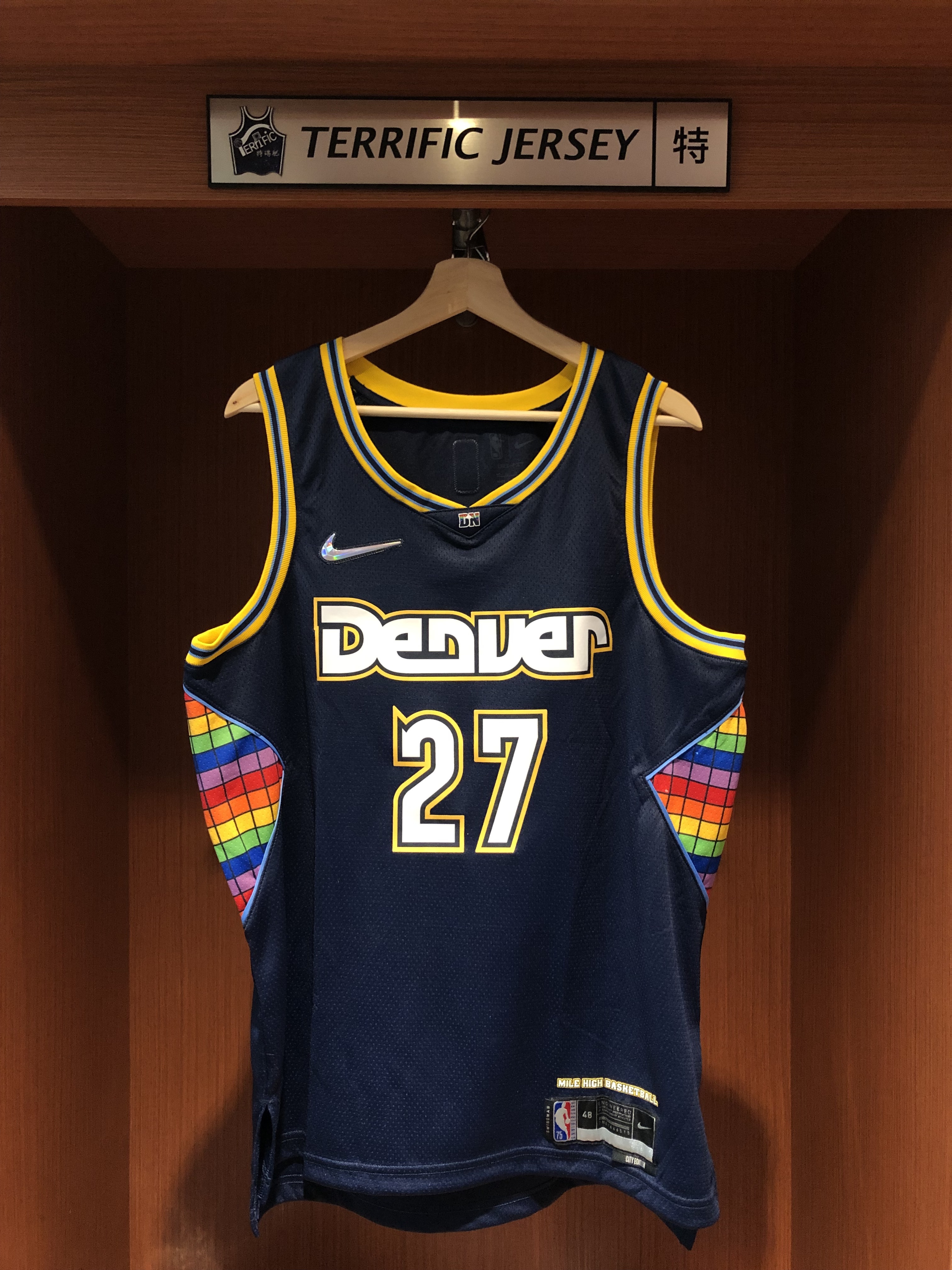 NBA球衣 親簽含認證  Jamal Murray 丹佛金塊城市 75周年 鑽石標 City Nike Swingman 球迷版 熱轉印 Fanatics 官方雷射編號 全新