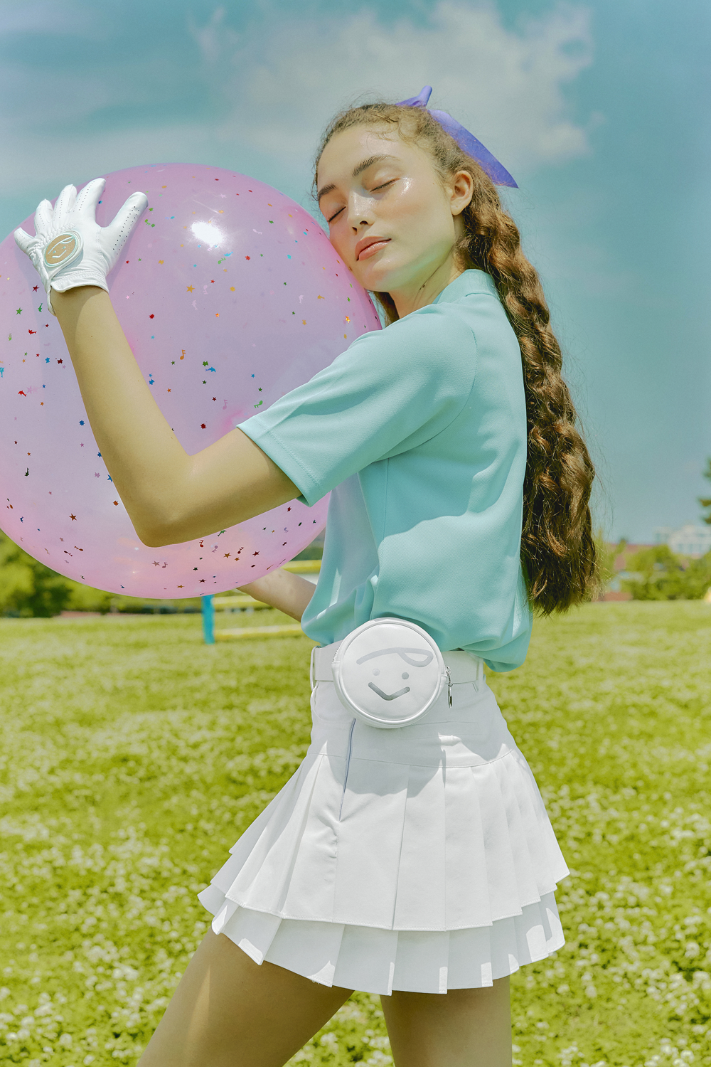 女款 M301 韓國正品Piv'vee同步/Piv'vee高爾夫經典皮革腰帶小球包