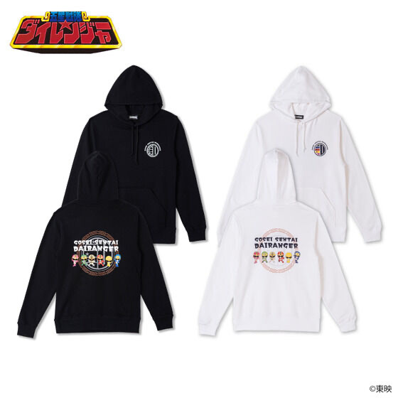 Pbandai 預訂2024/5月 五星戦隊ダイレンジャー　デフォルメ　パーカー 五星戰隊 hoodie 連帽衛衣