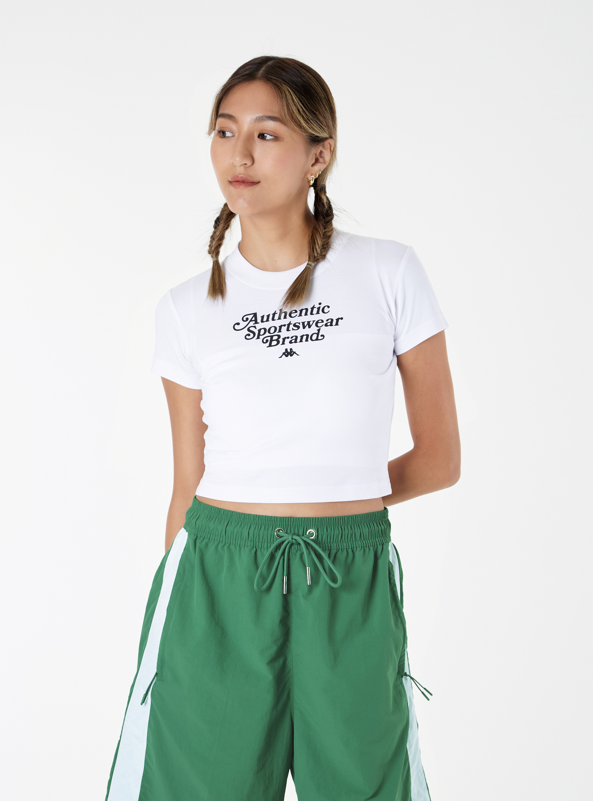 女款 字母Logo合身短版T-Shirt